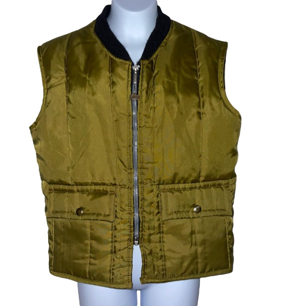 Vintage Walls Blizzard Pruf Vest Boys XXL 16 18 Insulated Green Hi Low Quilted